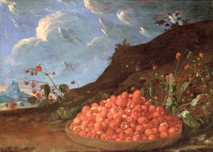 Nature Morte avec un Panier de Fraises des Bois